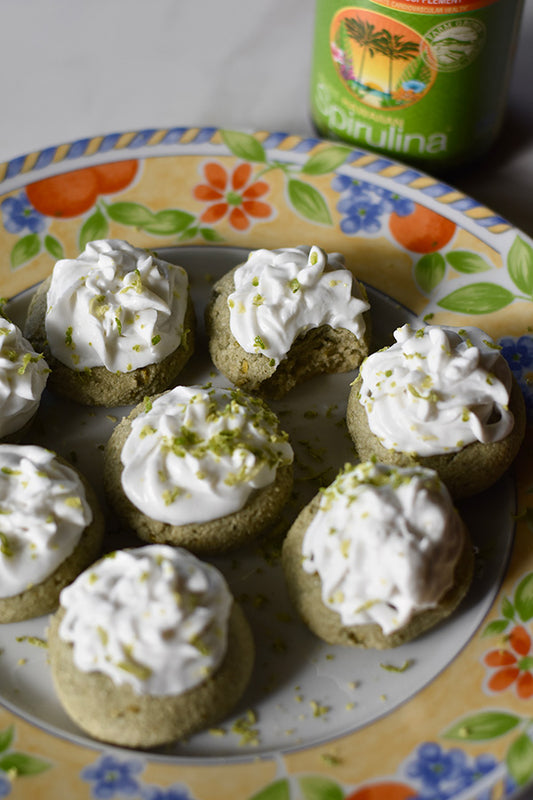 Lime Cookies with Coconut Whipped Cream