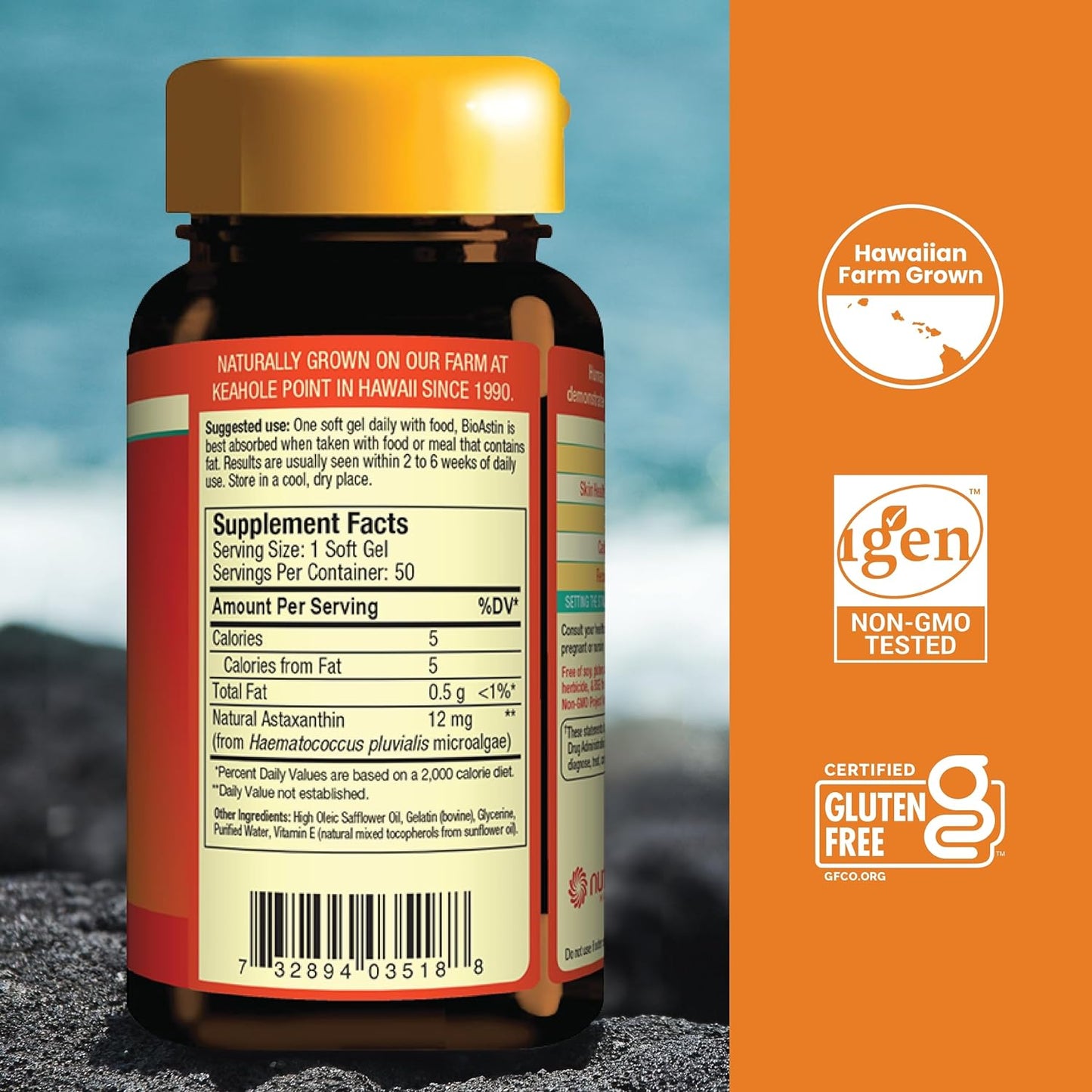 BioAstin Hawaiian Astaxanthin 12mg - 50ct