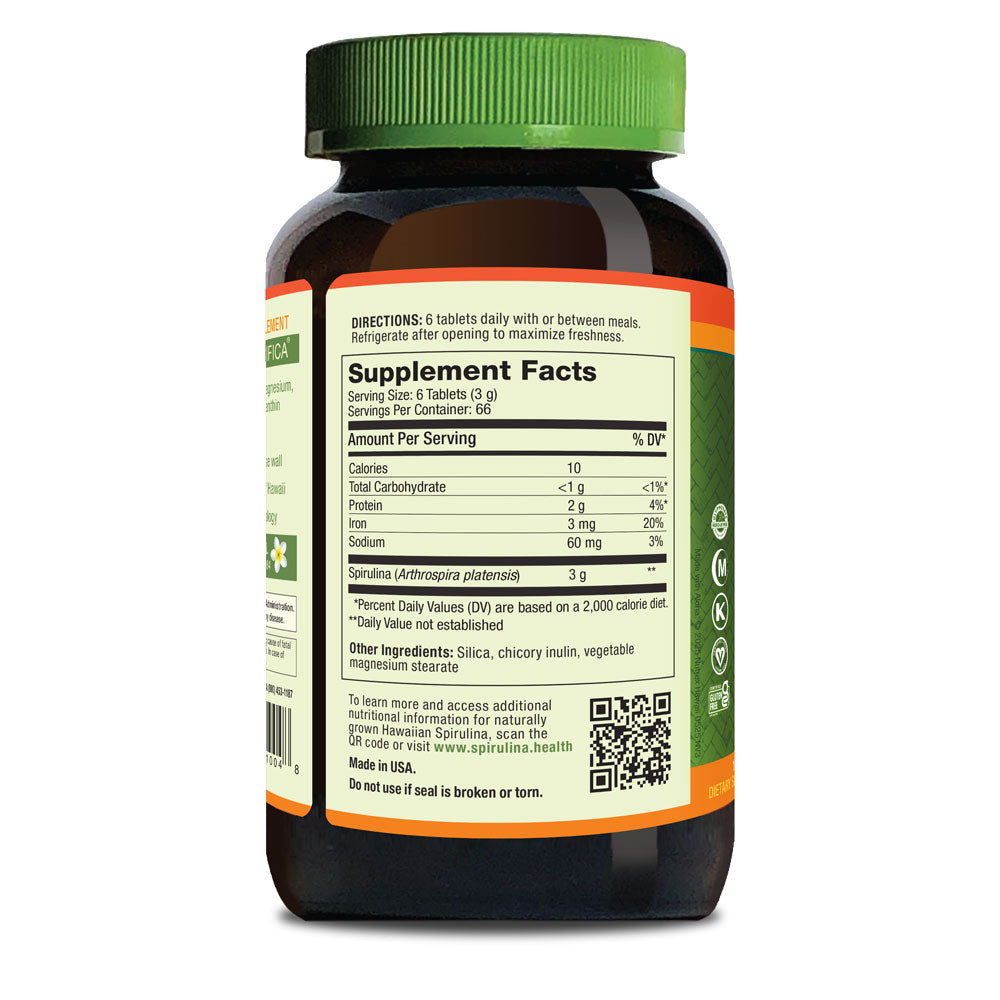 Hawaiian Spirulina 500mg Tablets - 400ct