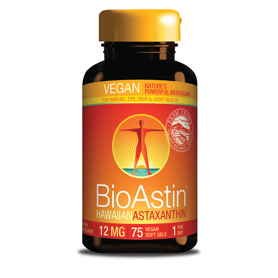 BioAstin Hawaiian Astaxanthin 75ct 12MG Vegan