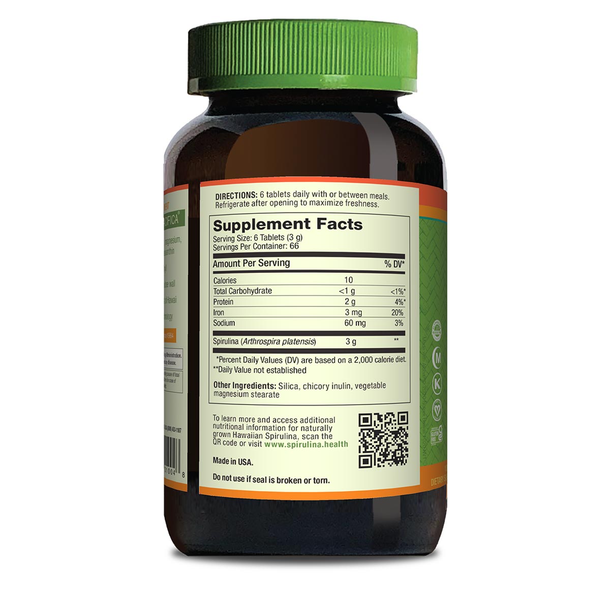 Hawaiian Spirulina 500mg Tablets - 400ct