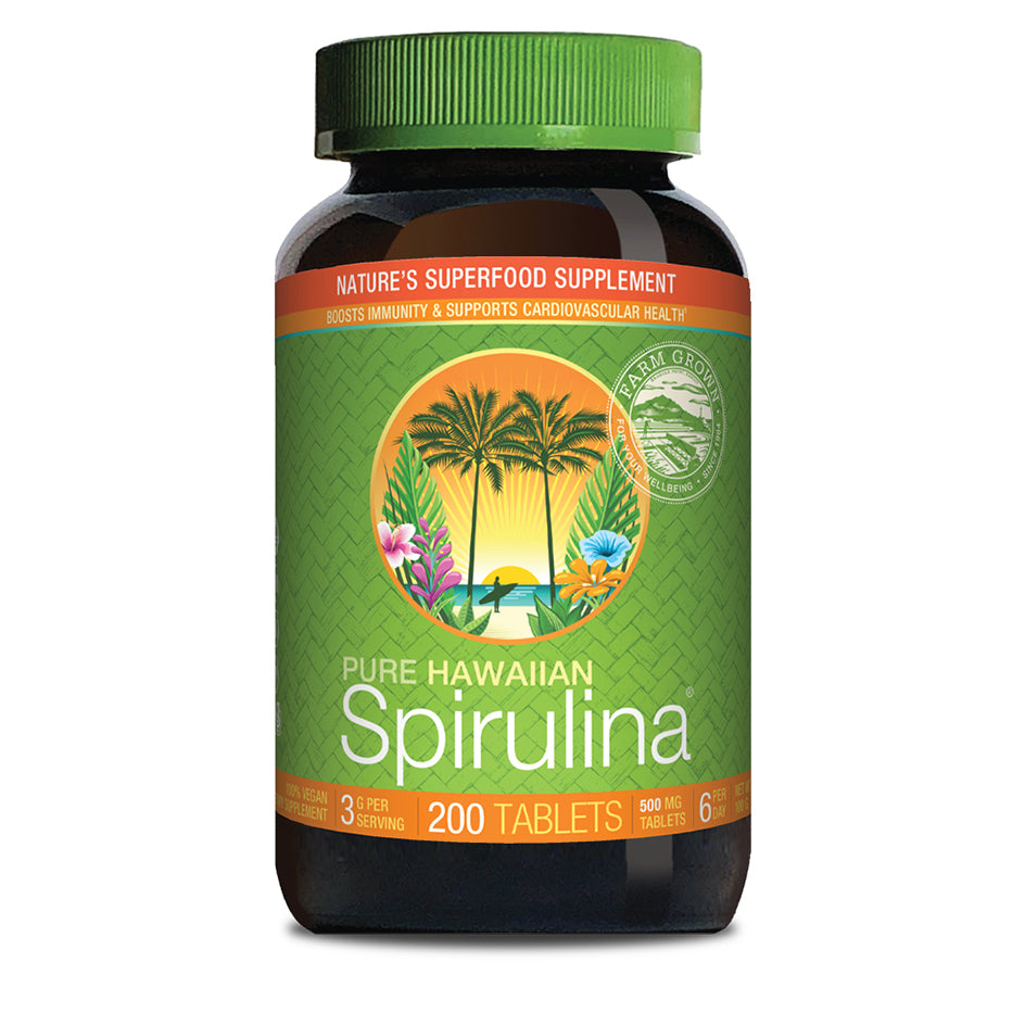 Hawaiian Spirulina 500mg Tablets 200ct