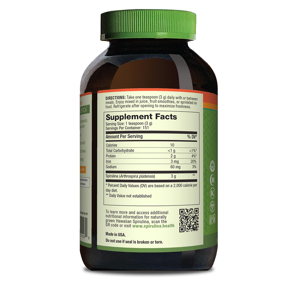 Hawaiian Spirulina Powder - 16oz