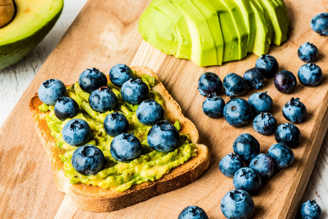 Avocado Blueberry Spirulina Toast