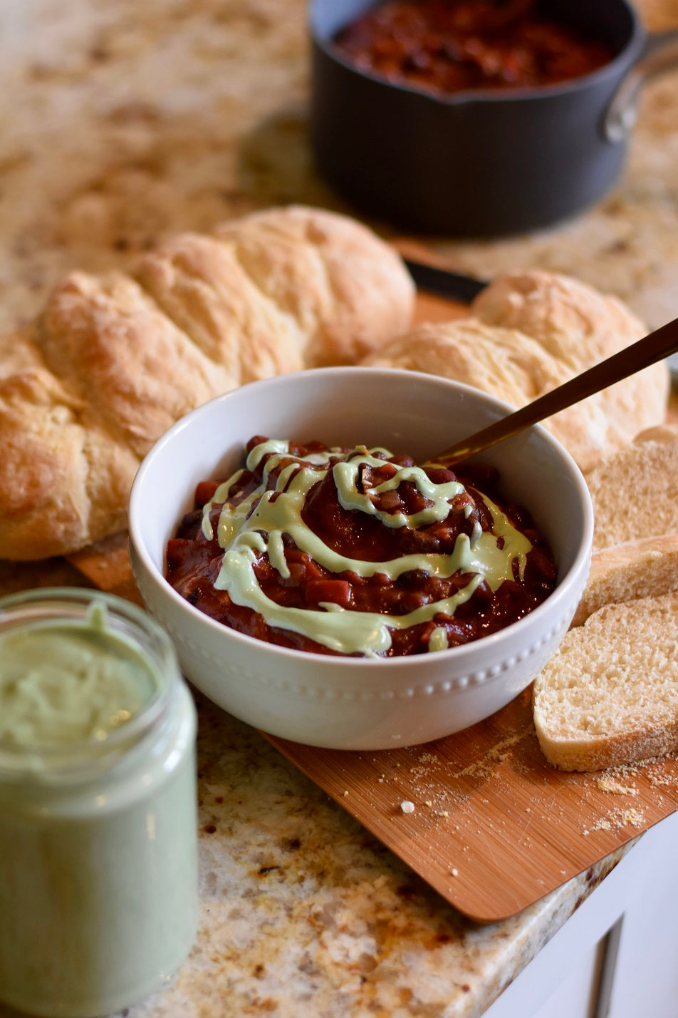 Chili and Green Jalapeno Sour Cream Sauce
