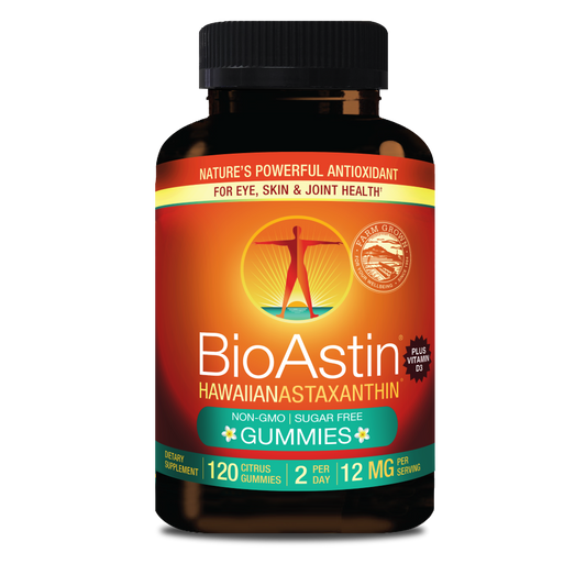 BioAstin Hawaiian Astaxanthin Gummies + Vitamin D3 120ct