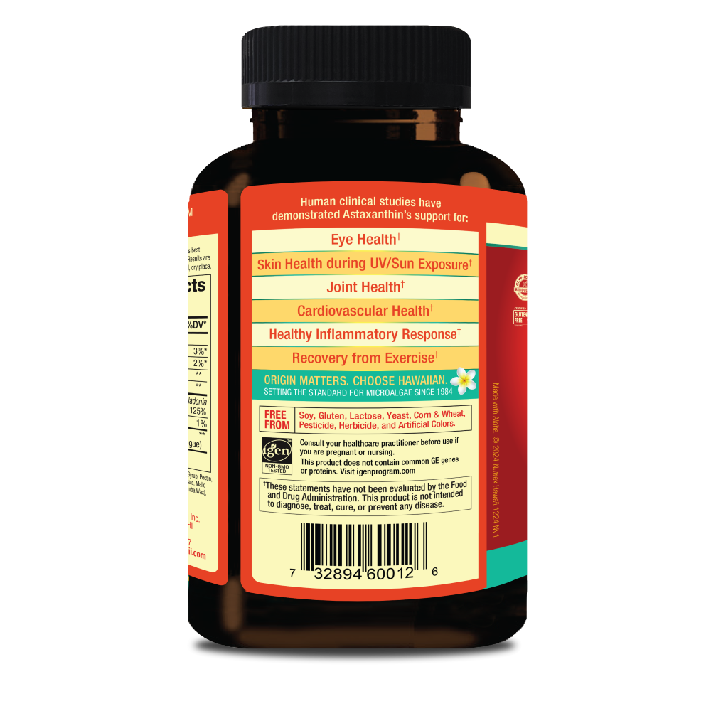 BioAstin Hawaiian Astaxanthin Gummies + Vitamin D3 120ct