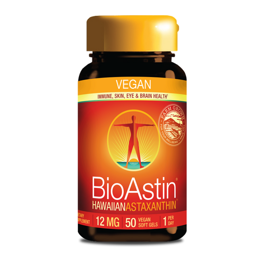 BioAstin Hawaiian Astaxanthin 12mg -  50ct. VEGAN