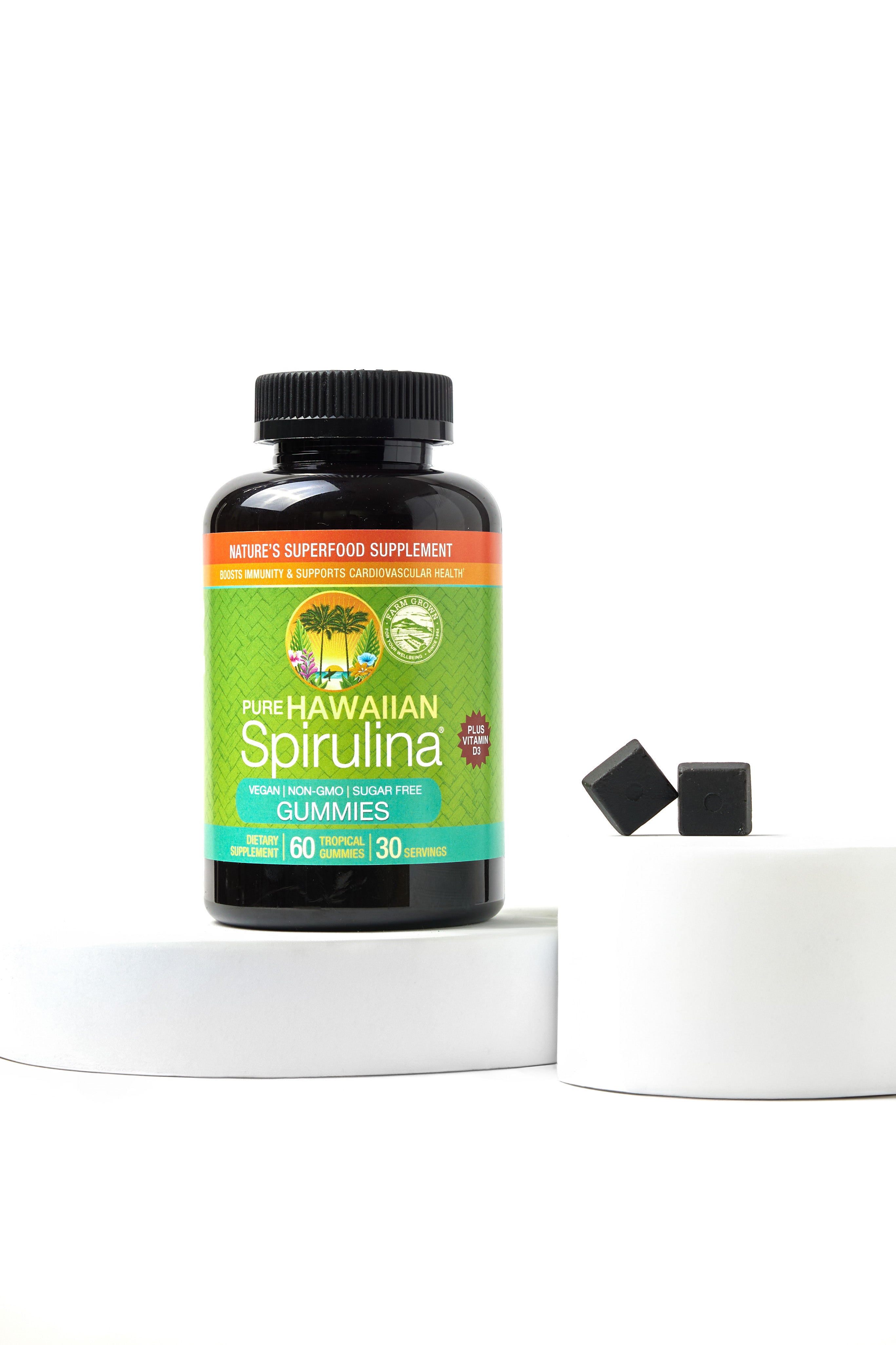 Hawaiian Spirulina Superfood Gummies + Vitamin D3