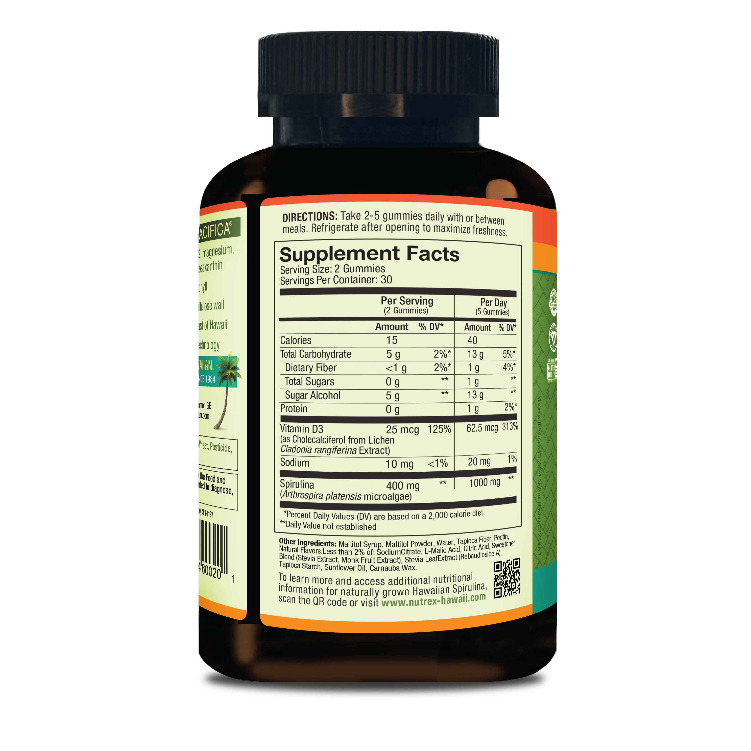 Hawaiian Spirulina Superfood Gummies + Vitamin D3