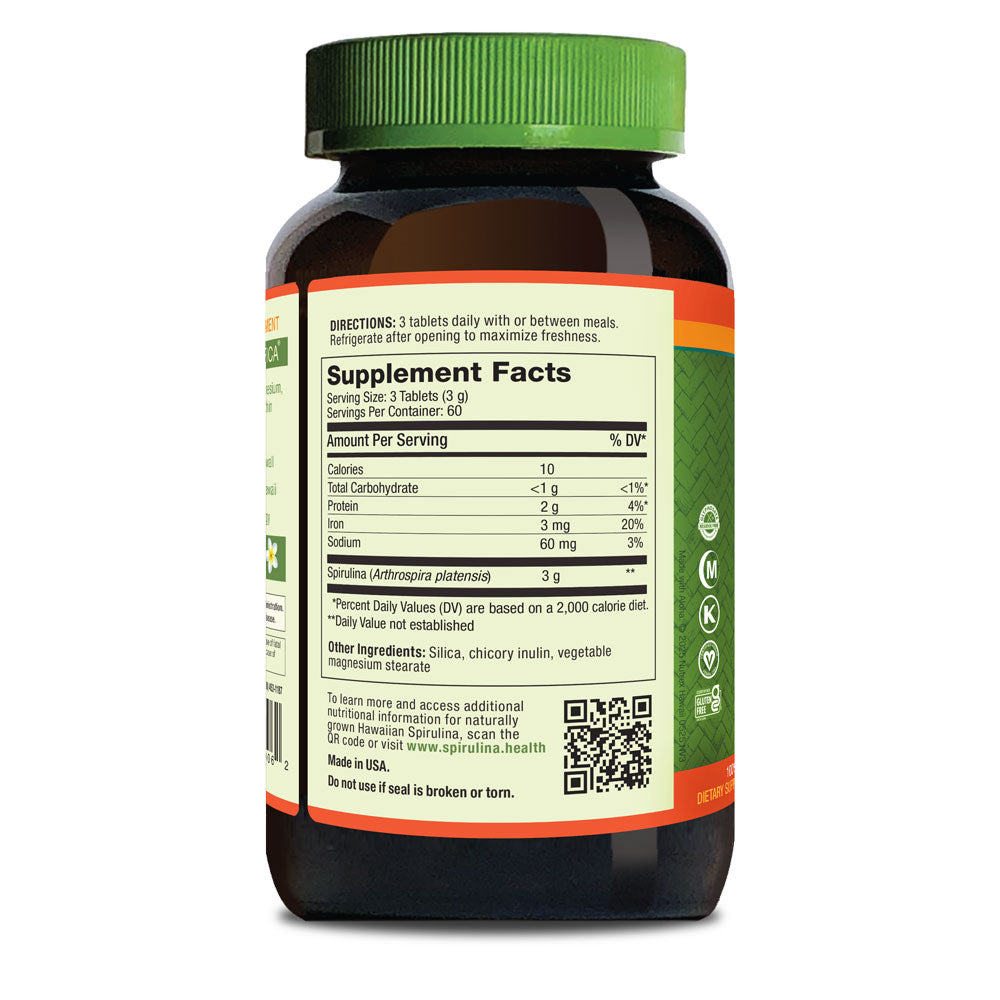 Hawaiian Spirulina 3 A Day 1000mg Tablets - 180ct