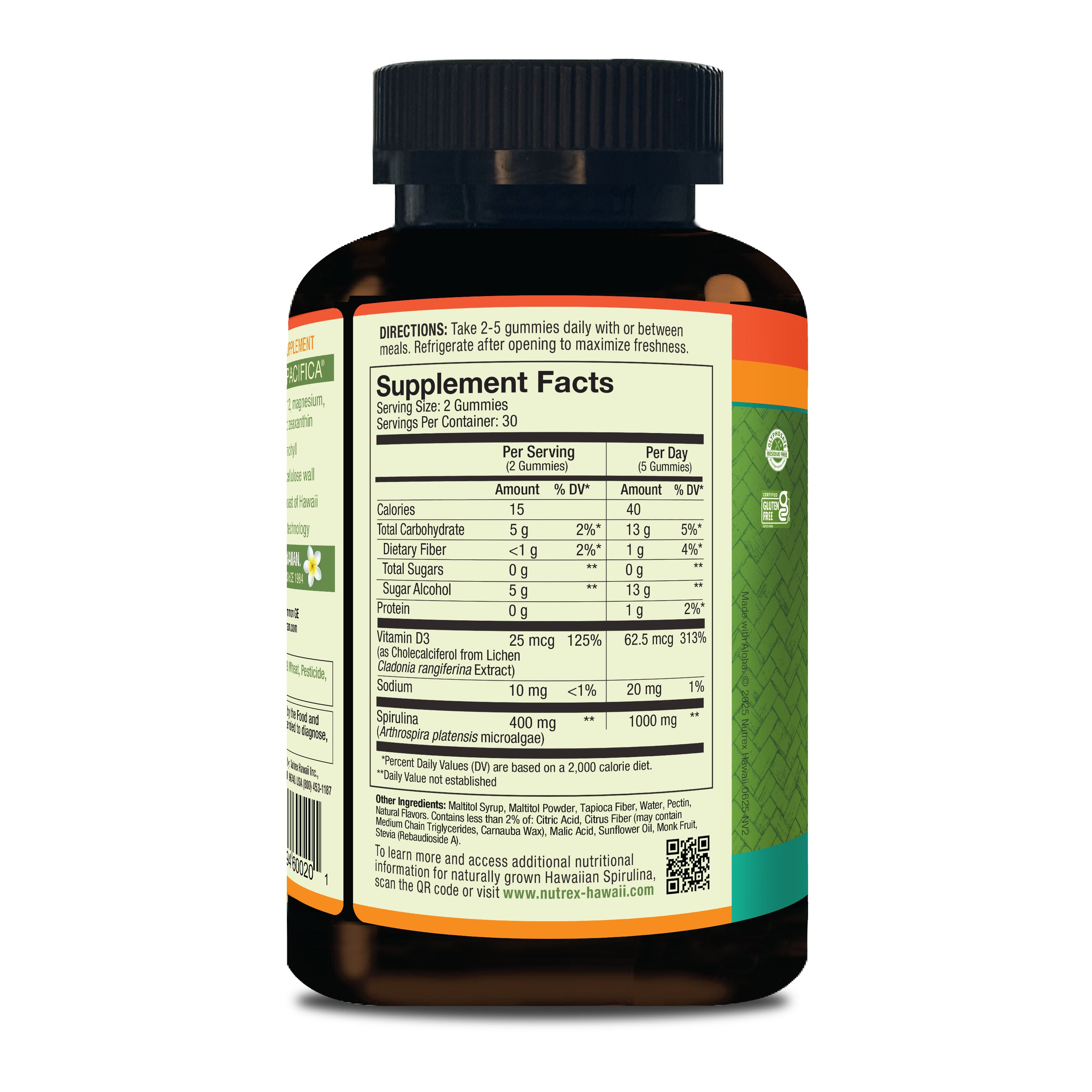 Hawaiian Spirulina Superfood Gummies + Vitamin D3