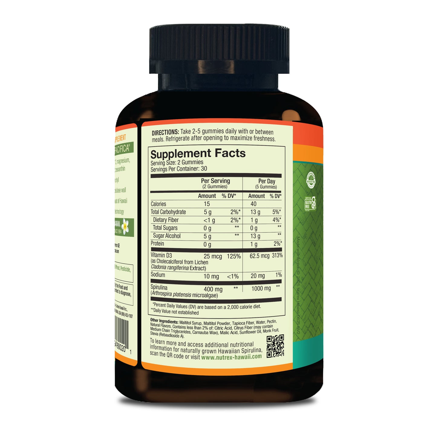 Hawaiian Spirulina Superfood Gummies + Vitamin D3