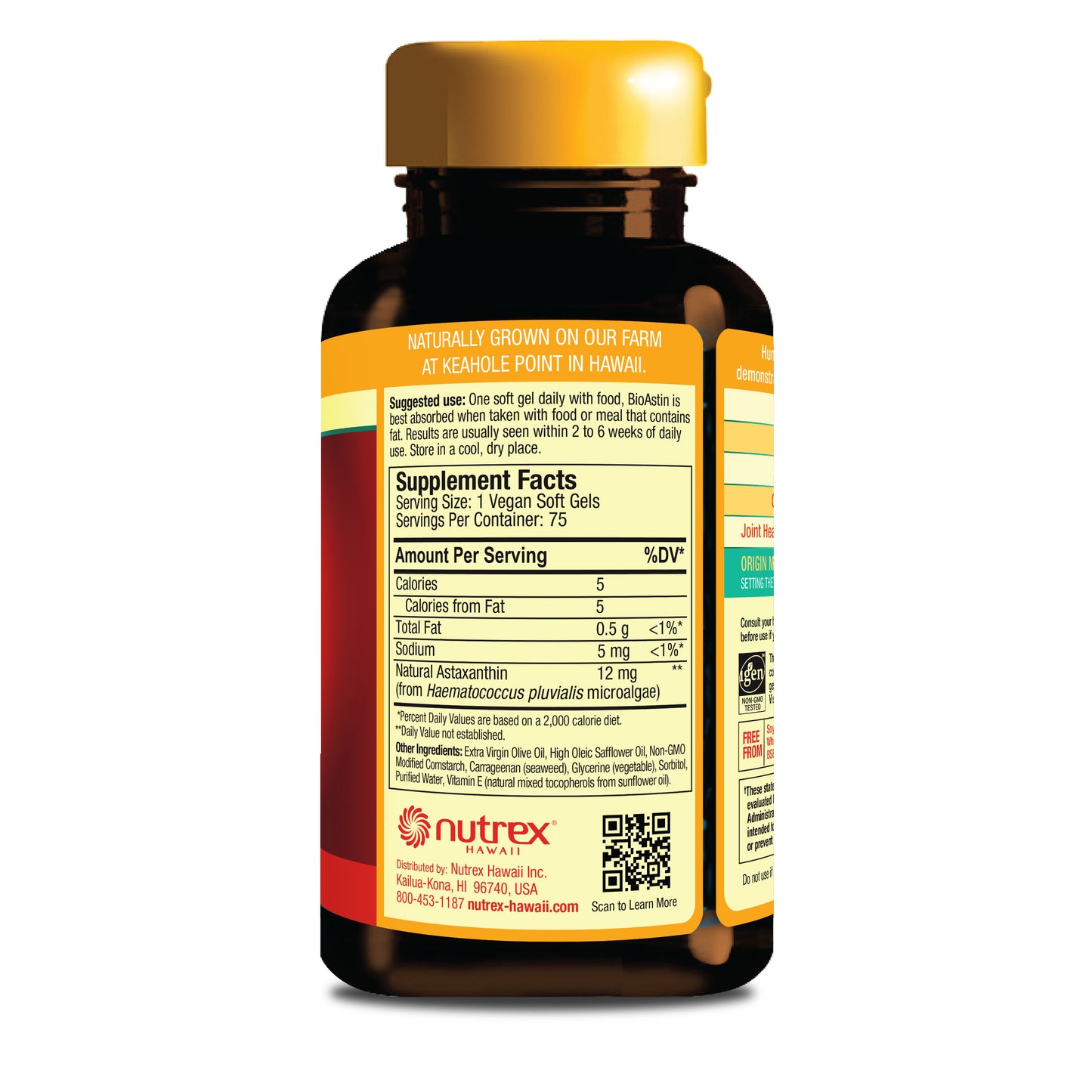 BioAstin Hawaiian Astaxanthin VEGAN - 12mg 75ct