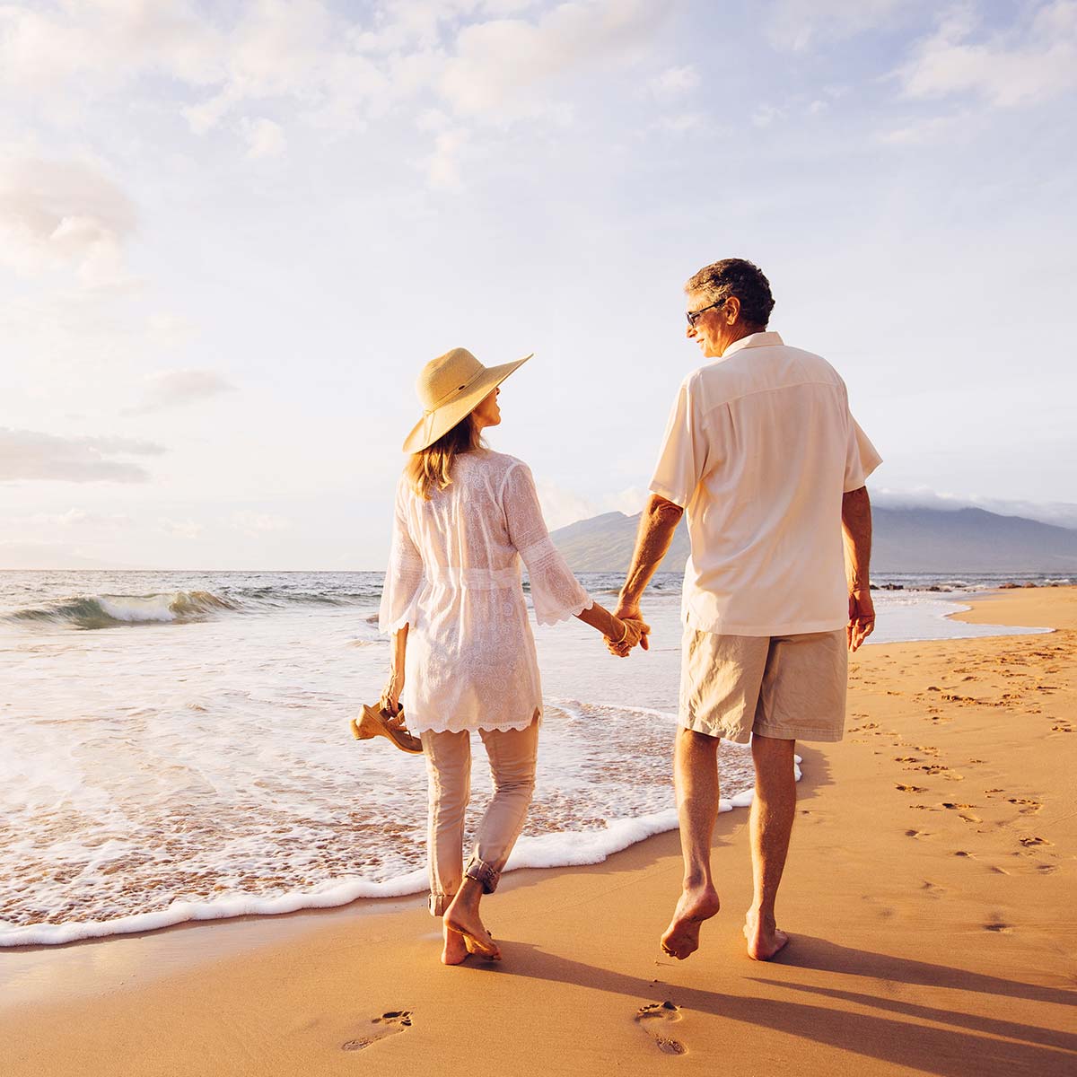 Couple Walking on the Beach