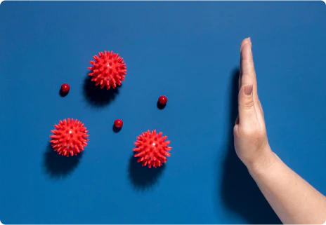 hand blocking viruses