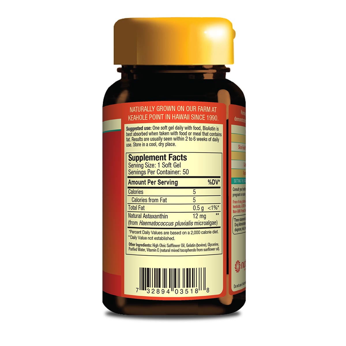 BioAstin Hawaiian Astaxanthin 12 Mg – 120 Soft Gels – Antioxidant Supplement – Exp 10/2027