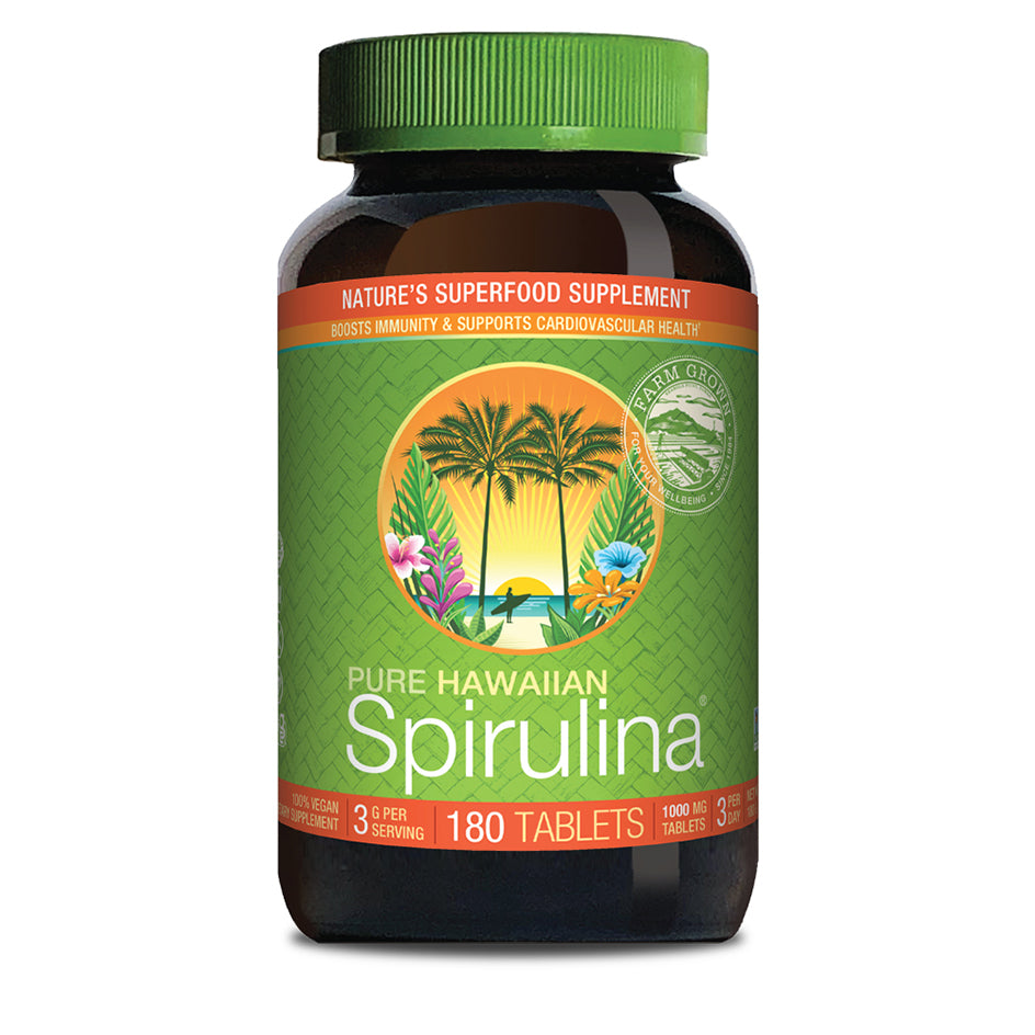 Hawaiian Spirulina 1000mg Tablets 180ct 