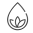 plant lead inside water droplet icon