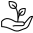 hand with plant icon